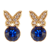 Серьги Xuping цвет 18K с кристаллами Swarovski пусеты "Бабочки с кристаллом Capri Blue" фото №2 Серьги Xuping цвет 18K с кристаллами Swarovski пусеты "Бабочки с кристаллом Capri Blue" фото №2