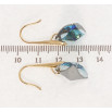 Серьги Xuping цвет 18K с кристаллами Swarovski французский замок Кристальные треугольники Metallic Blue фото №2
