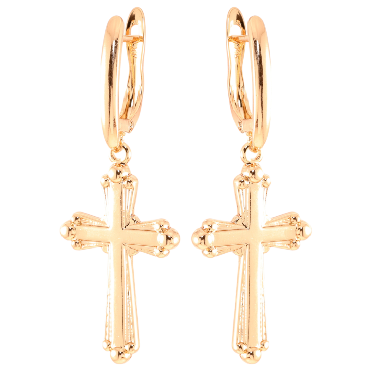 Серьги Xuping Позолота 18K английский замок Крестики фото №21 Серьги Xuping Позолота 18K английский замок Крестики фото №21