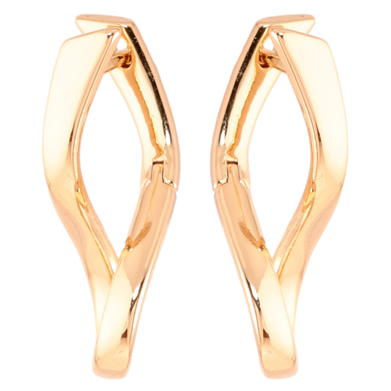 Серьги Xuping Позолота 18K английский замок Завитки фото №1