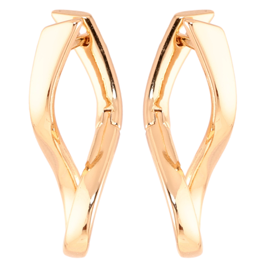 Серьги Xuping Позолота 18K английский замок Завитки фото №1