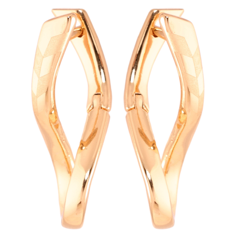 Серьги Xuping Позолота 18K английский замок Завитки с узором напылением фото №1