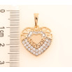 Кулон Xuping Позолота 18K Різьблене серце з цирконієм для ланцюжка до 5мм фото №2