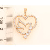 Кулон Xuping Позолота 18K Серце з птахом для ланцюжка до 5мм фото №2