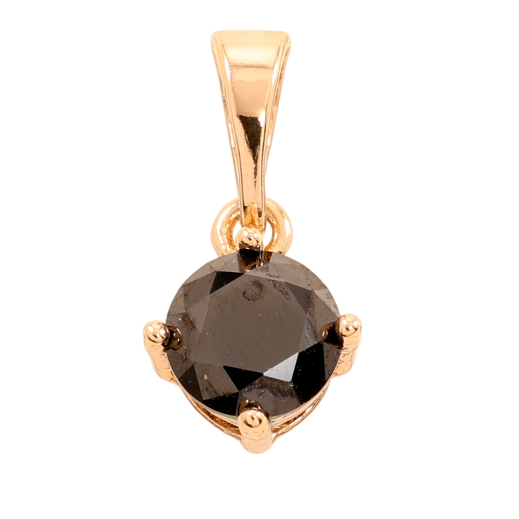 Кулон Xuping Позолота 18K Черный фианит, ø 6мм для цепочки до 5мм фото №25