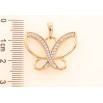 Кулон Xuping Позолота 18K Метелик з цирконієм для ланцюжка до 5мм фото №2