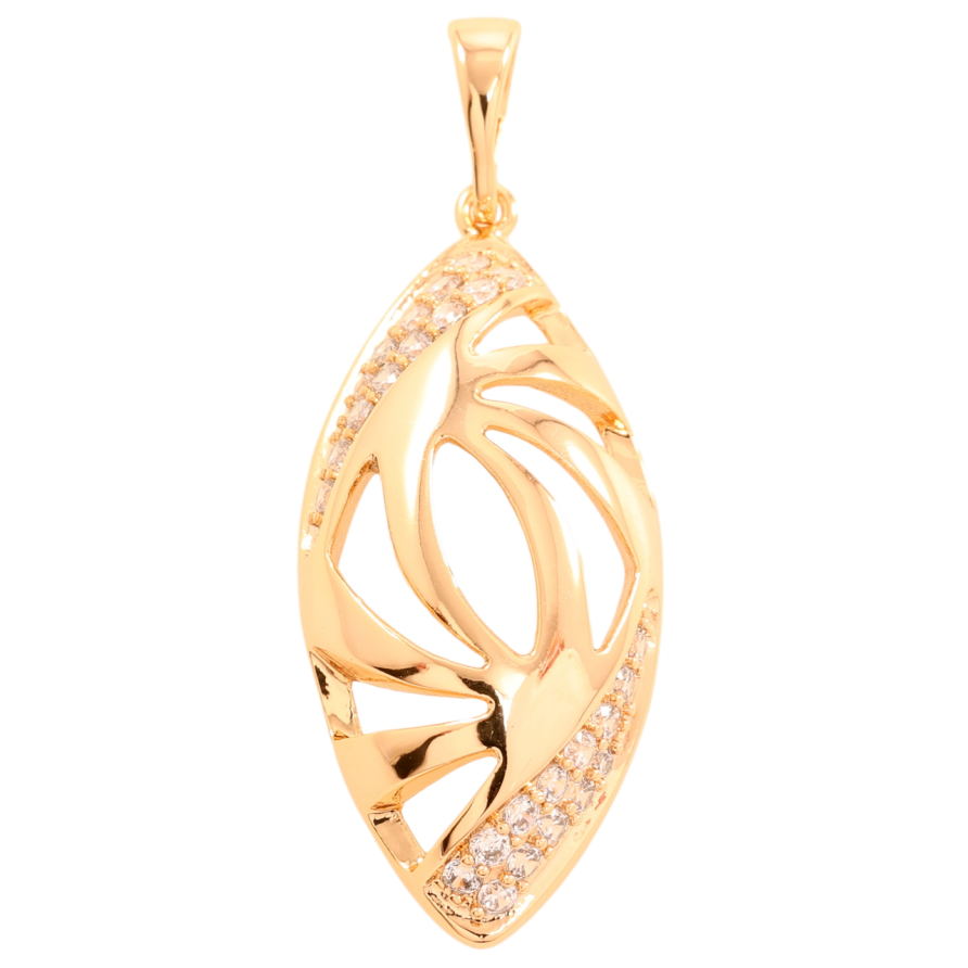 Кулон Xuping Позолота 18K Резной узор с инкрустацией цирконием для цепочки до 5мм фото №1