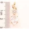 Кулон Xuping Позолота 18K Кристальный цветочек с подвеской фианит для цепочки до 2мм фото №2