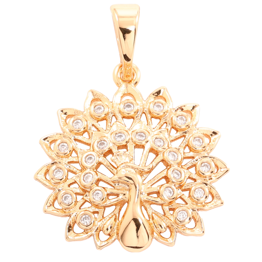 Кулон Xuping Позолота 18K «Павич» для ланцюжка до 5мм фото №1