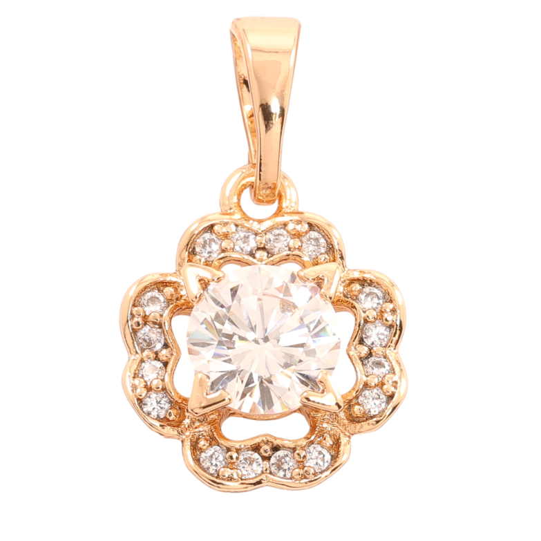 Кулон Xuping Позолота 18K Цветочек с цирконием для цепочки до 5мм фото №1