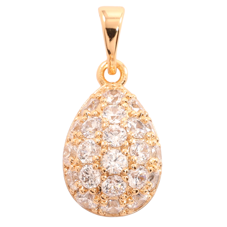 Кулон Xuping Позолота 18K Капелька с инкрустацией цирконием для цепочки до 5мм фото №9