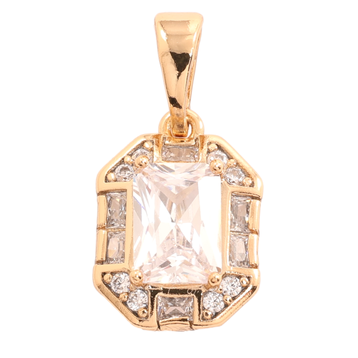 Кулон Xuping Позолота 18K «Фіаніт в обрамленні цирконію» для ланцюжка до 5мм фото №21