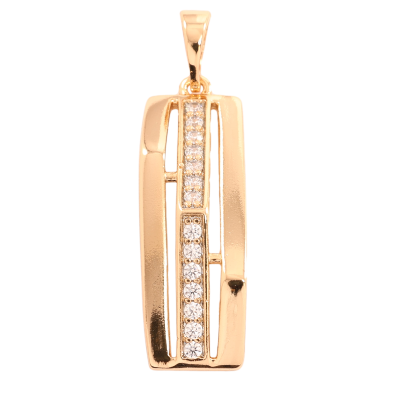 Кулон Xuping Позолота 18K Узор из дорожек циркония для цепочки до 5мм фото №1