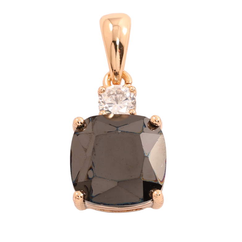 Кулон Xuping Позолота 18K Черный фианит для цепочки до 5мм фото №1