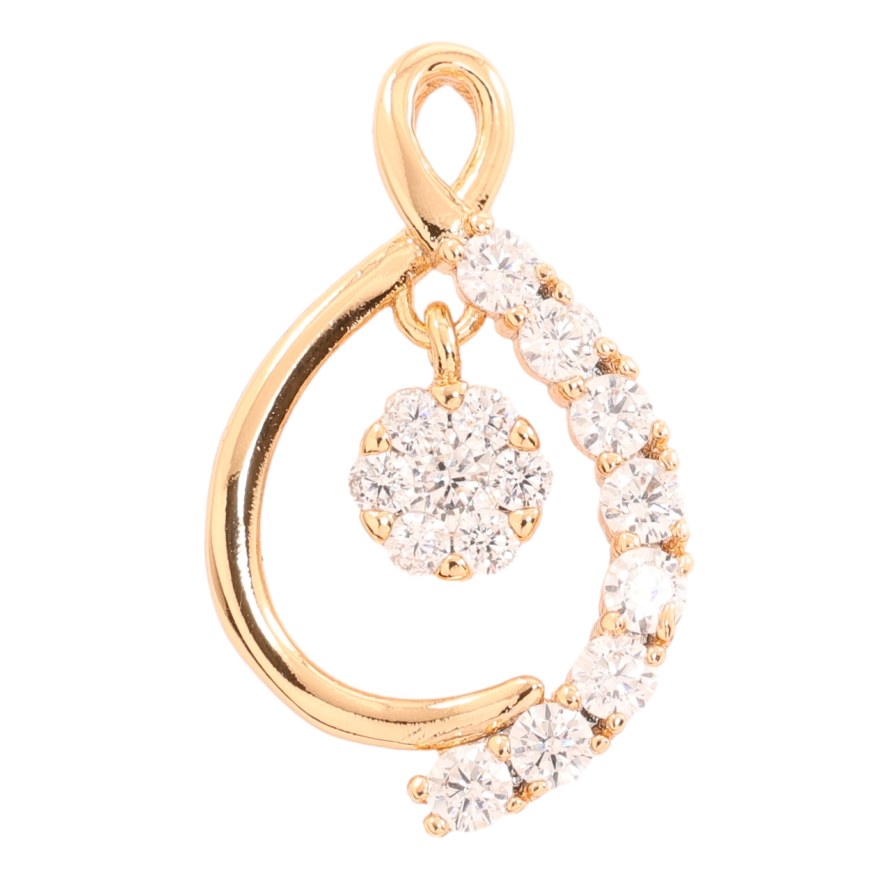 Кулон Xuping Позолота 18K Декоративный узор с цирконием для цепочки до 2мм фото №1