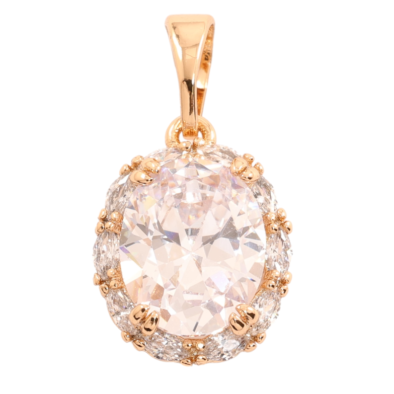 Кулон Xuping Позолота 18K Фианит в обрамлении циркония для цепочки до 5мм фото №1