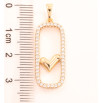 Кулон Xuping Позолота 18K «Сердечко» для ланцюжка до 5мм фото №2