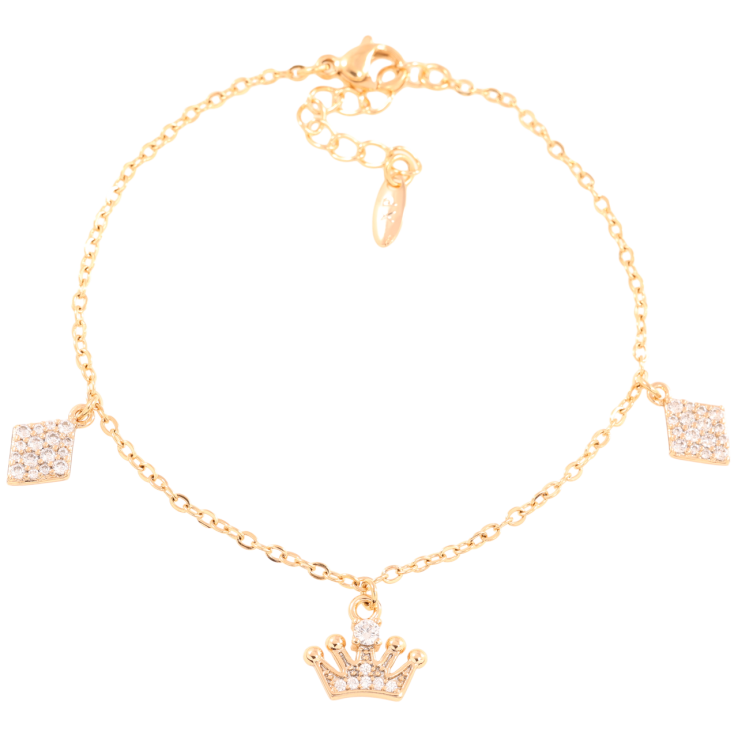 Браслет Xuping Позолота 18K Цепочка с подвесками длинна с доп.цепочкой 17-20см х 1.5мм фото №3