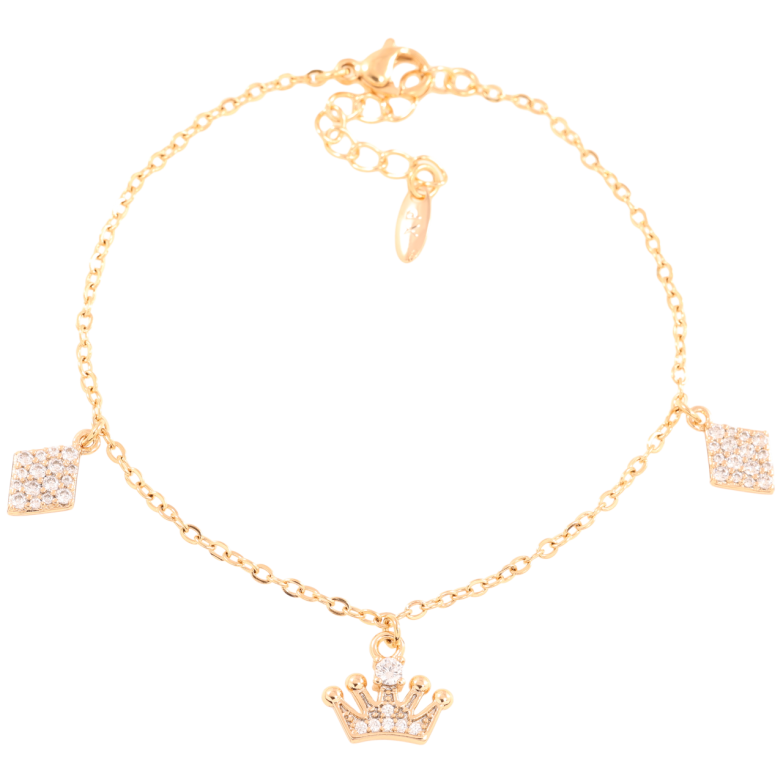 Браслет Xuping Позолота 18K Цепочка с подвесками длинна с доп.цепочкой 17-20см х 1.5мм фото №1 Браслет Xuping Позолота 18K Цепочка с подвесками длинна с доп.цепочкой 17-20см х 1.5мм фото №1