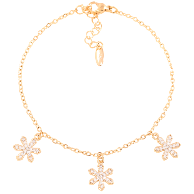 Браслет Xuping Позолота 18K Ланцюжок з підвісками» довжина з доп.ланцюжком 17.5-20.5см х 1.5мм фото №1