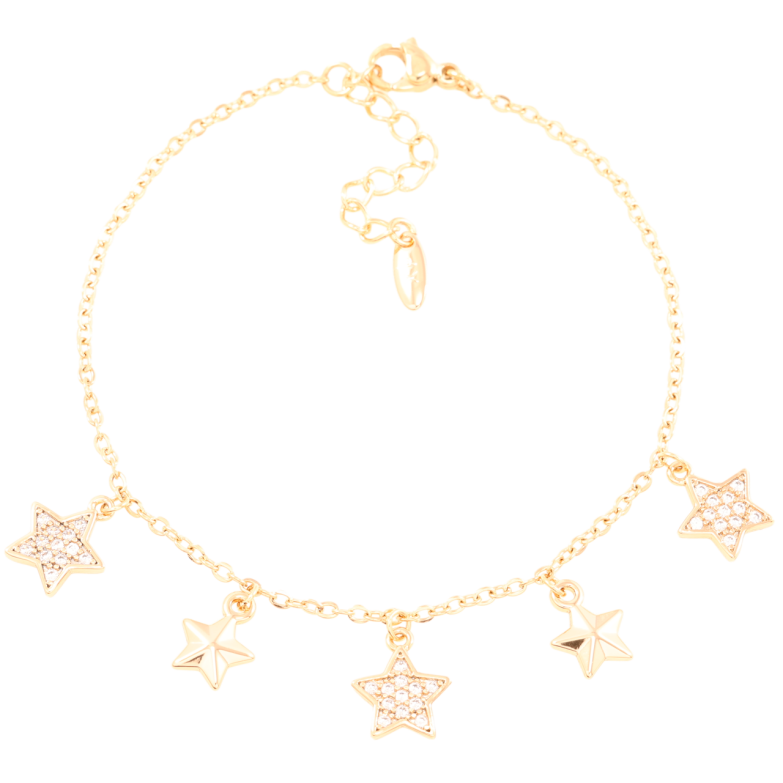 Браслет Xuping Позолота 18K Ланцюжок з підвісками» довжина з доп.ланцюжком 17.5-21см х 1.5мм фото №1 Браслет Xuping Позолота 18K Ланцюжок з підвісками» довжина з доп.ланцюжком 17.5-21см х 1.5мм фото №1