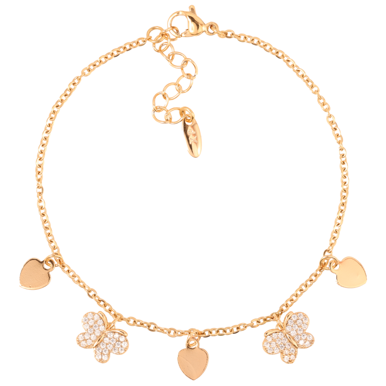 Браслет Xuping Позолота 18K Ланцюжок з підвісками» довжина з доп.ланцюжком 17.5-20.5см х 1.5мм фото №1