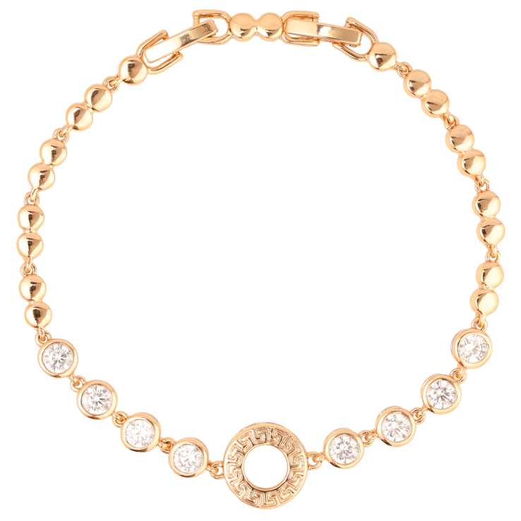 Браслет Xuping Позолота 18K «Кришталева доріжка з колечком» довжина з доп.замком 17,19см х 4мм фото №20 Браслет Xuping Позолота 18K «Кришталева доріжка з колечком» довжина з доп.замком 17,19см х 4мм фото №20