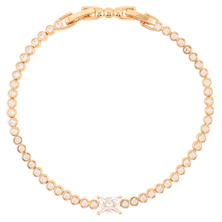 Браслет Xuping Позолота 18K «Доріжка цирконію з кришталевою вставкою» довжина з доп.замком 18,20см х 3мм фото №24 Браслет Xuping Позолота 18K «Доріжка цирконію з кришталевою вставкою» довжина з доп.замком 18,20см х 3мм фото №24