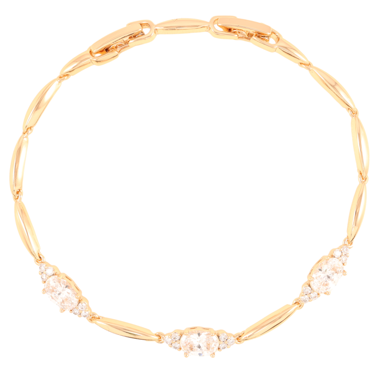 Браслет Xuping Позолота 18K Вставки с цирконием длинна с доп.замком 17,19см х 2мм фото №1 Браслет Xuping Позолота 18K Вставки с цирконием длинна с доп.замком 17,19см х 2мм фото №1