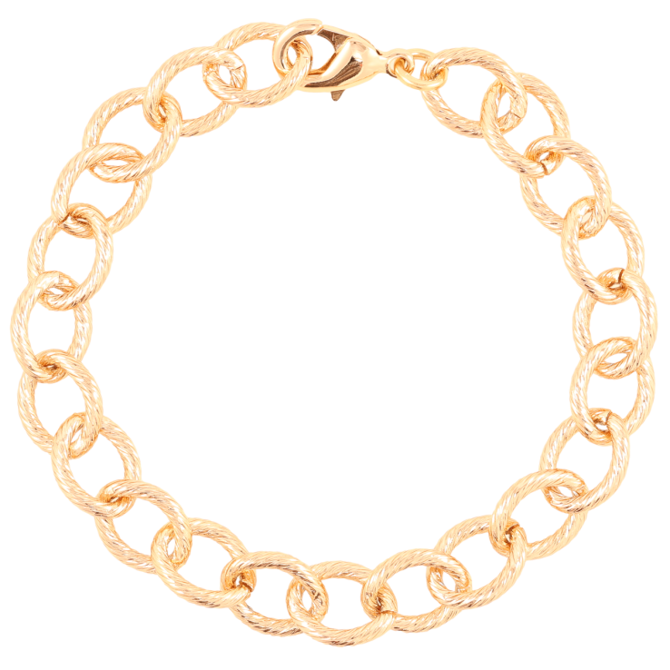 Браслет Xuping Позолота 18K «Якірний ланцюжок з насічками» довжина 20см х 10мм фото №9