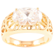 Кольцо Xuping Позолота 18K Резной узор с фианитом фото №1