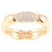 Кольцо Xuping Позолота 18K Фигурная шинка с инкрустацией цирконием, шир. 5мм фото №1