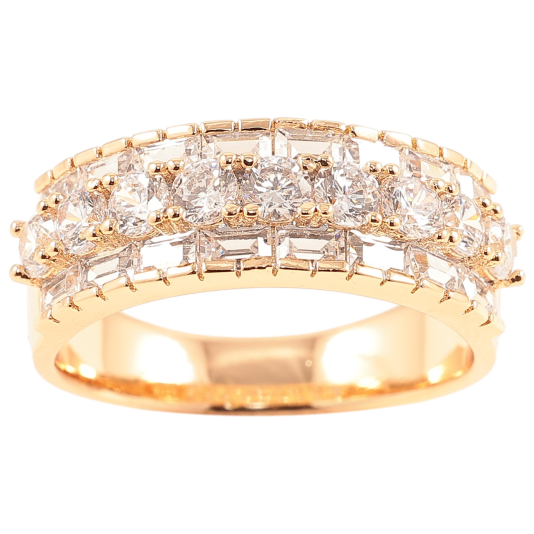 Кольцо Xuping Позолота 18K Инкрустация цирконием фото №1 Кольцо Xuping Позолота 18K Инкрустация цирконием фото №1