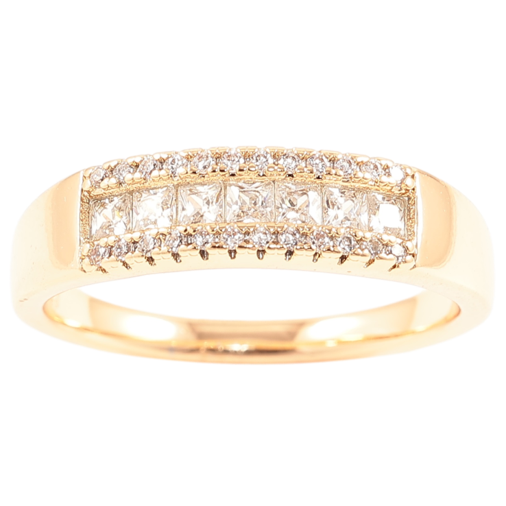 Кольцо Xuping Позолота 18K Инкрустация цирконием фото №16