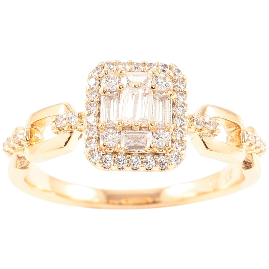 Кольцо Xuping Позолота 18K Узор с инкрустацией цирконием фото №1 Кольцо Xuping Позолота 18K Узор с инкрустацией цирконием фото №1