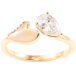 Кольцо Xuping Позолота 18K Сердечко с фианитом фото №1 Кольцо Xuping Позолота 18K Сердечко с фианитом фото №1
