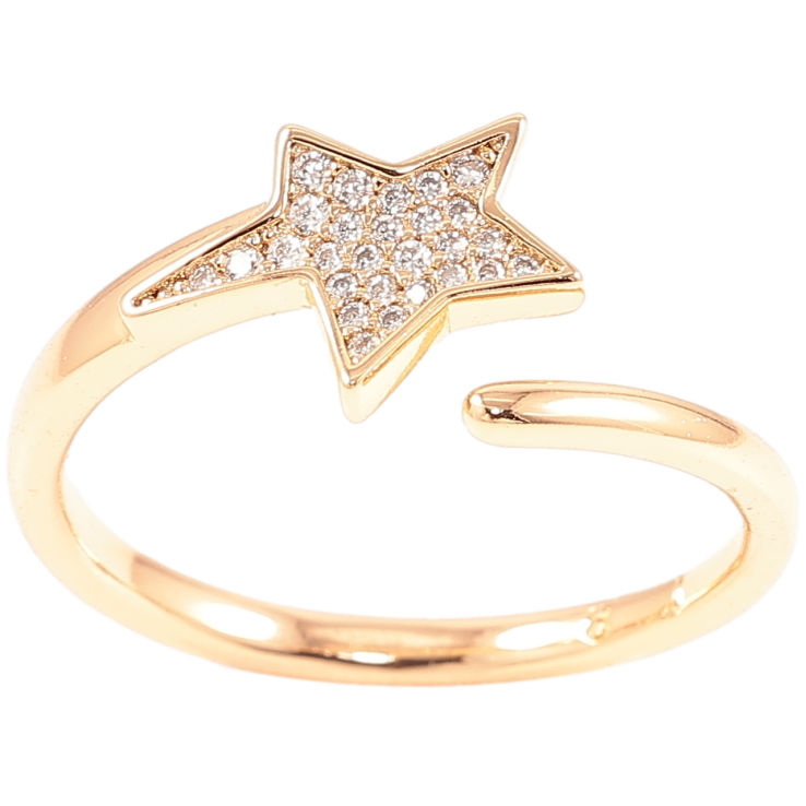 Кольцо Xuping Позолота 18K Падающая звезда фото №22