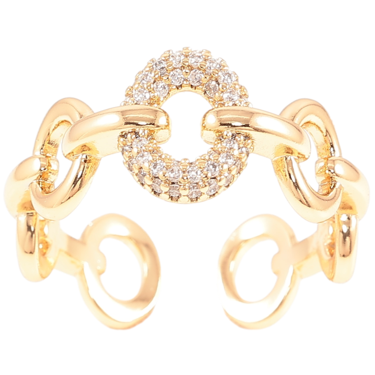 Каблучка Xuping Позолота 18K «Візерунок з інкрустацією цирконієм» фото №7 Каблучка Xuping Позолота 18K «Візерунок з інкрустацією цирконієм» фото №7