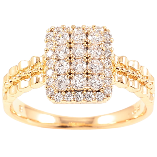 Кольцо Xuping Позолота 18K Инкрустация цирконием фото №1