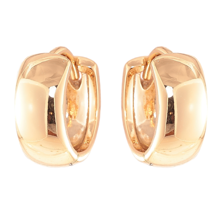 Серьги Xuping Позолота 18K колечки Классика, шир. 5мм ø 12мм фото №4 Серьги Xuping Позолота 18K колечки Классика, шир. 5мм ø 12мм фото №4