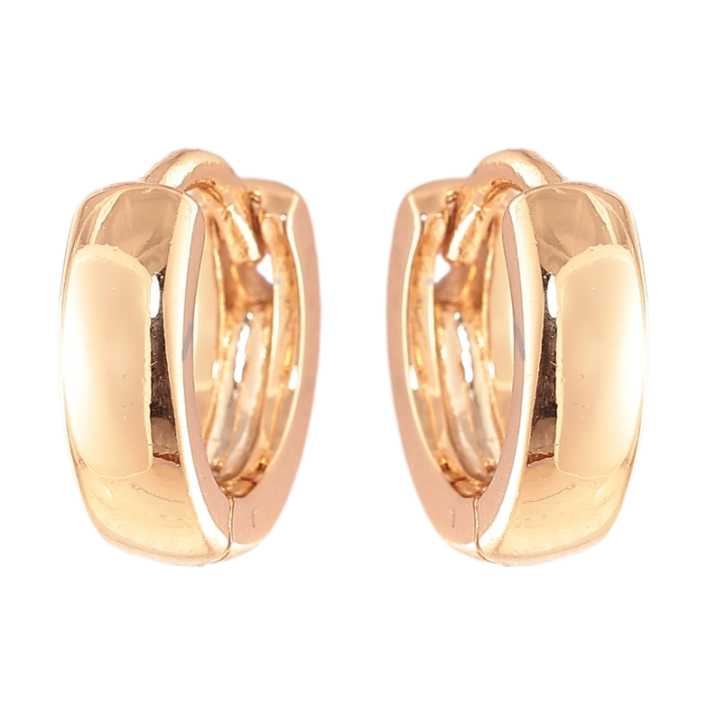 Сережки Xuping Позолота 18K колечка Класика, шир. 3.2мм ø 11мм фото №3