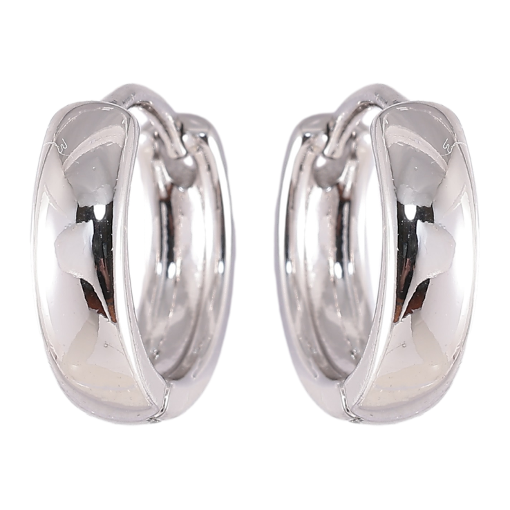 Серьги Xuping Родий колечки Классика, шир. 3.5мм ø 14мм фото №3 Серьги Xuping Родий колечки Классика, шир. 3.5мм ø 14мм фото №3