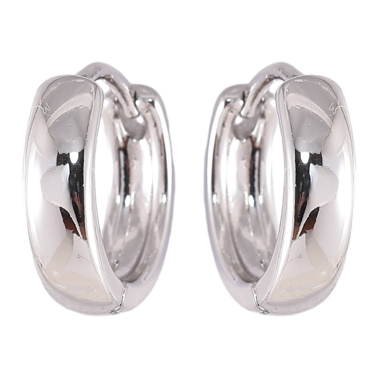 Сережки Xuping Родій колечка «Класика, шир. 3.5мм ø 14мм фото №1