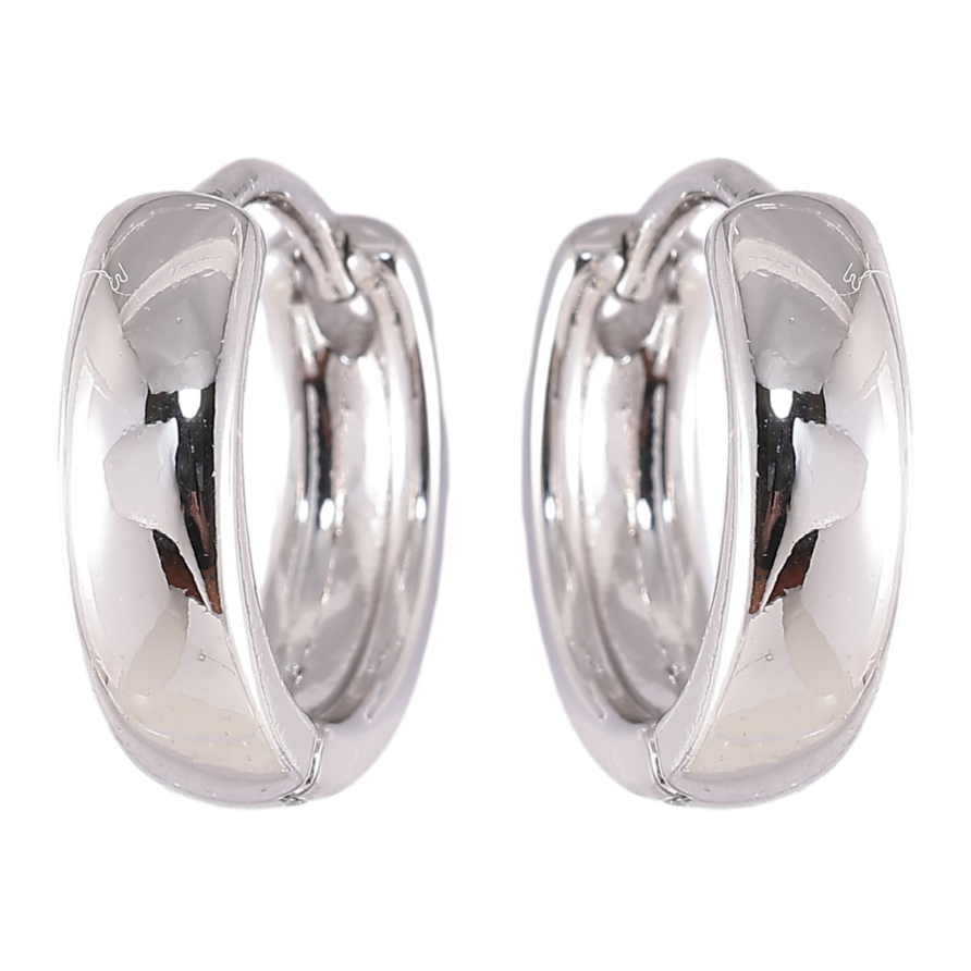 Сережки Xuping Родій колечка «Класика, шир. 3.5мм ø 14мм фото №1