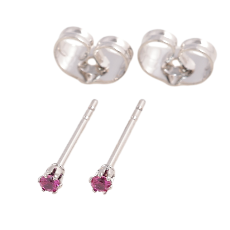 Серьги Xuping Родий пусеты Малиновые фианиты в 6-ти крапановой оправе ø 2мм фото №6 Серьги Xuping Родий пусеты Малиновые фианиты в 6-ти крапановой оправе ø 2мм фото №6