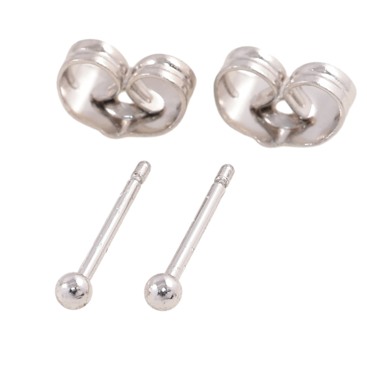 Серьги Xuping Родий пусеты Шарики ø 2мм фото №6