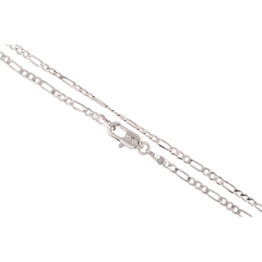 Цепочка Xuping Родий Плетение Фигаро перекрученное длина 49см х 2мм фото №1