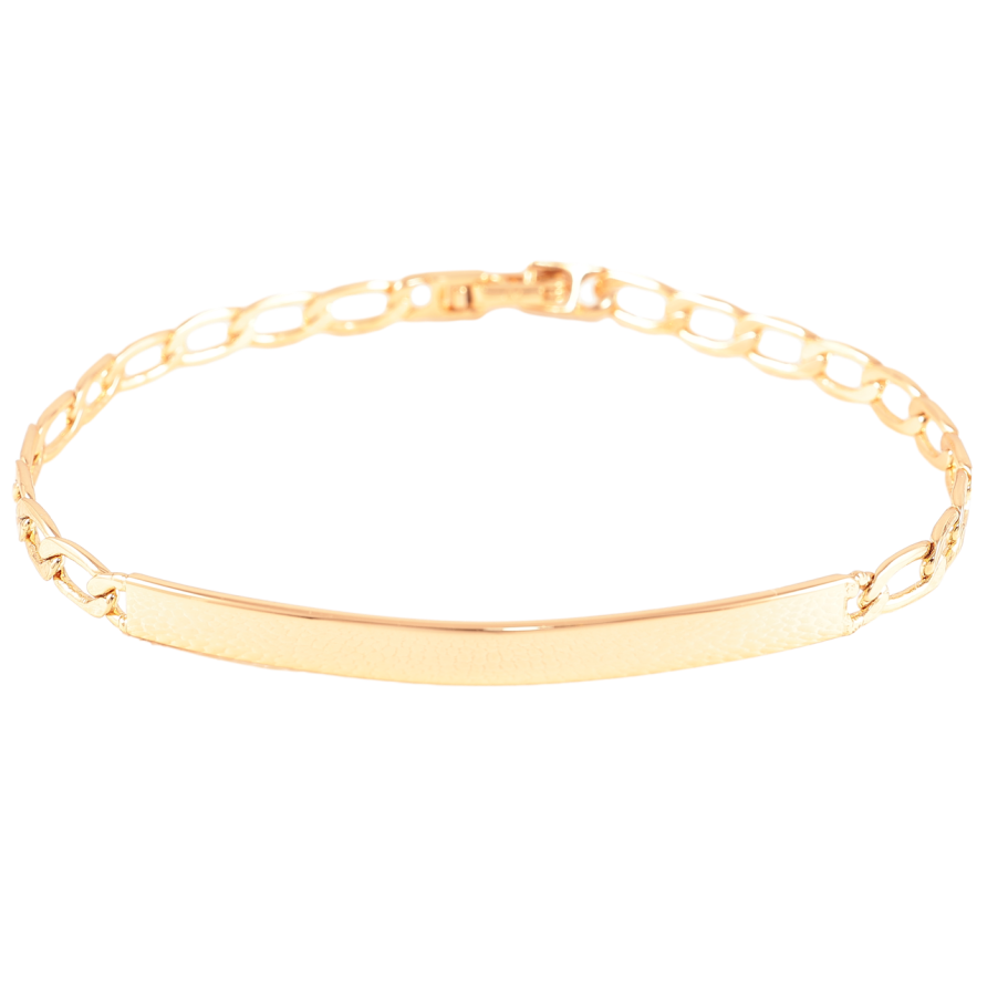 Браслет Xuping Позолота 18K «Панцирний ланцюжок з пластиною» довжина 20см х 4мм фото №1