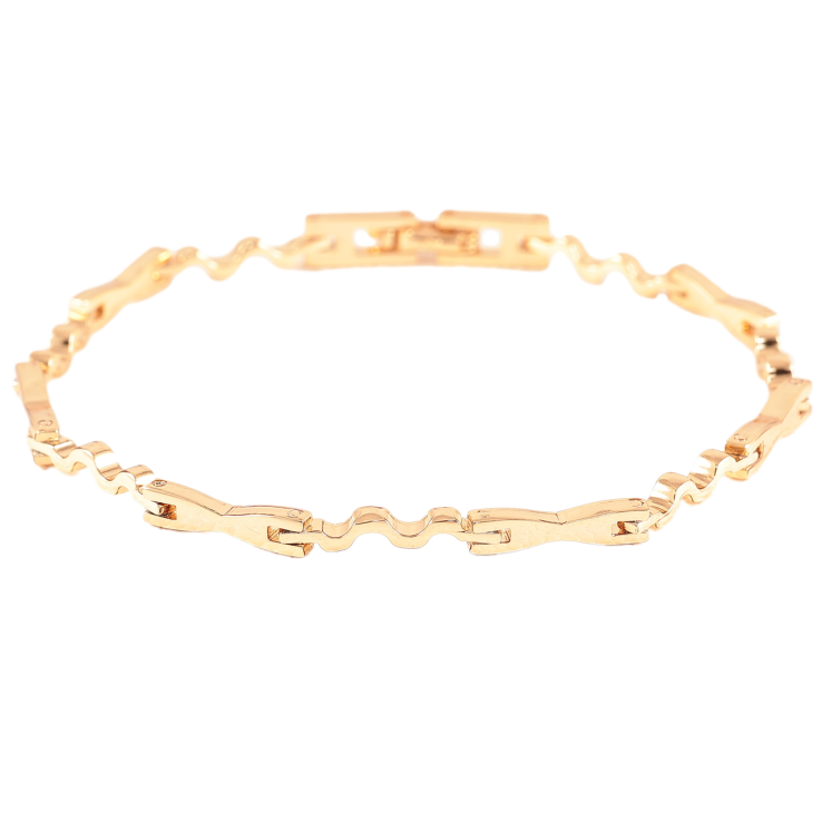 Браслет Xuping Позолота 18K Фигурные звенья длинна 19.5см х 3мм фото №13