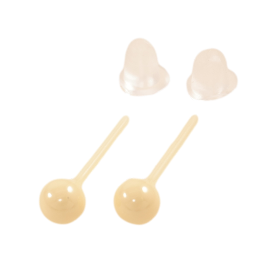 Сережки Xuping TTM Stainless Steel кераміка пусети «Жовті кульки» ø 3.8мм фото №1 Сережки Xuping TTM Stainless Steel кераміка пусети «Жовті кульки» ø 3.8мм фото №1